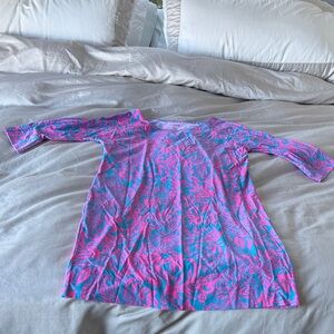 Lily relaxed fit Vibrant Pink and Blue Dress